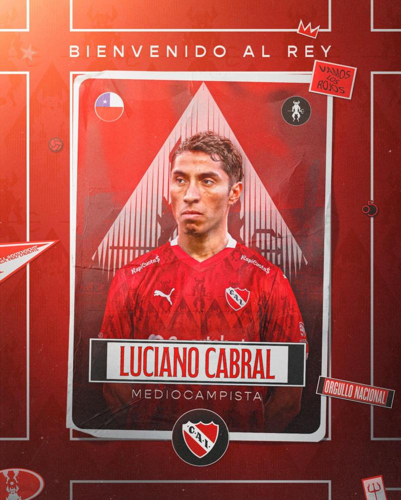 Luciano Cabral fue oficializado en Independiente - Créditos: Photosport.
