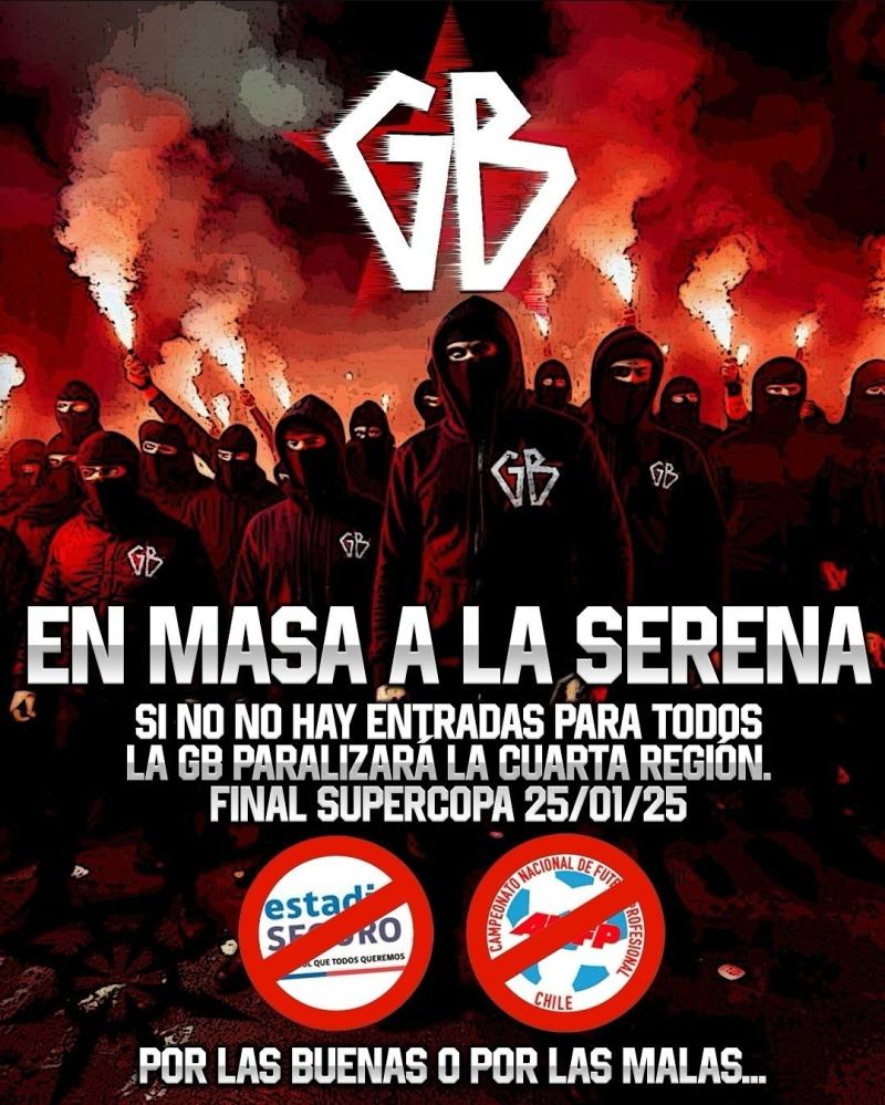 ANFP suspende venta de entradas a la Supercopa - Créditos: Redes Sociales