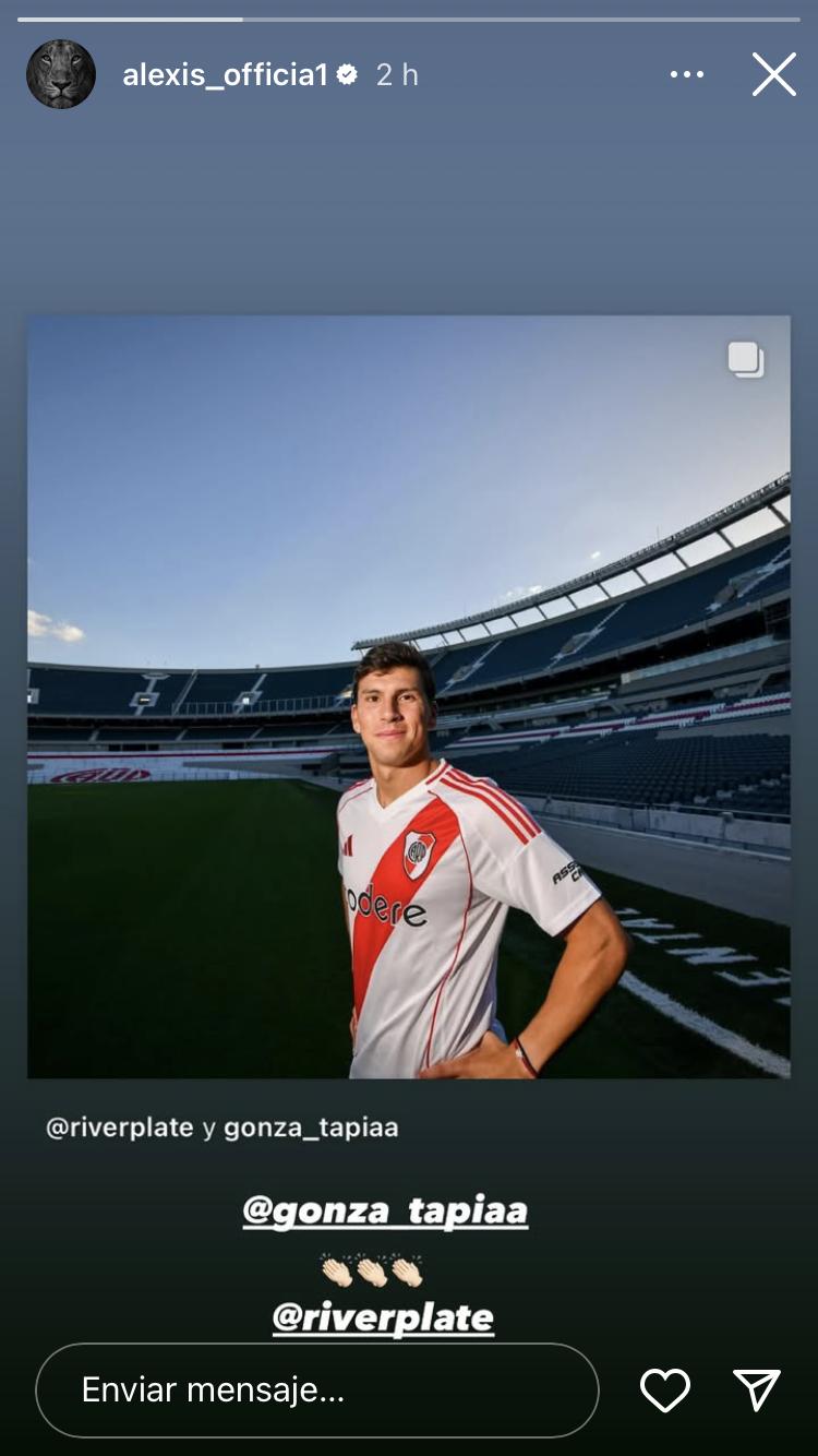 Alexis Sánchez en sus historias de Instagram - Créditos: Alexis Sánchez.