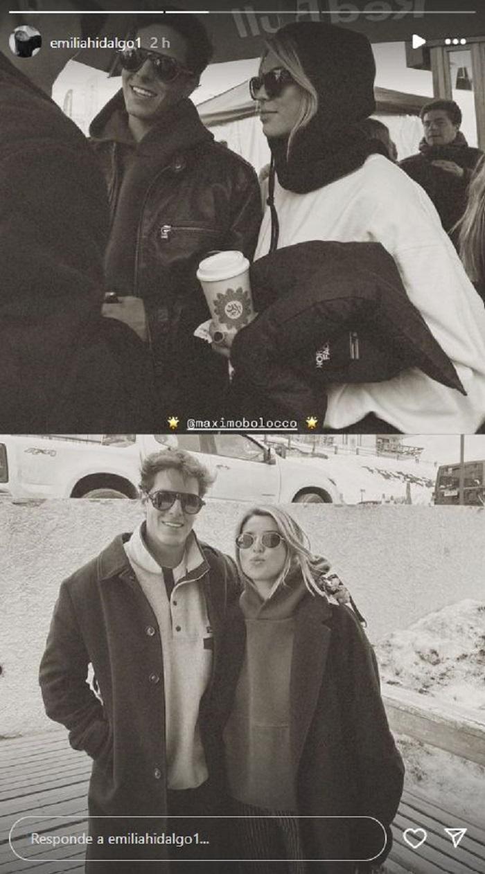 Instagram - Máximo Menem, hijo de Cecilia Bolocco, con Emilia Hidalgo