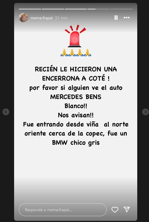 Instagram/meme.frapal - Coté López sufre encerrona regresando de Viña del Mar a Santiago