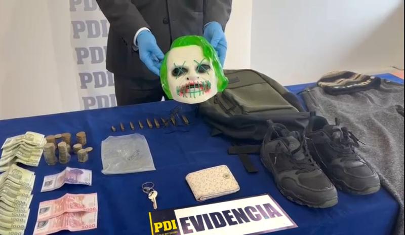 Máscara del Joker incautada