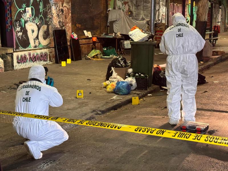 Investigan homicidio contra persona en situación de calle en Santiago