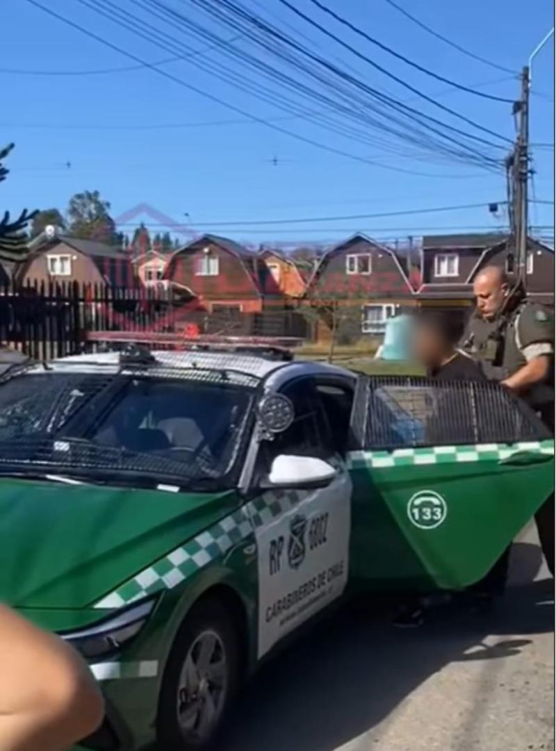 Carabineros - Sujeto cayó tras intentar huir en Temuco