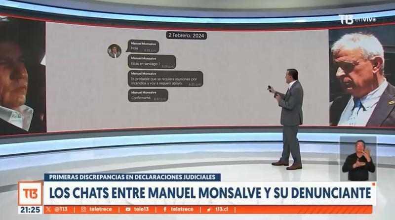 T13 - Chats de WhatsApp entre Manuel Monsalve y su denunciante