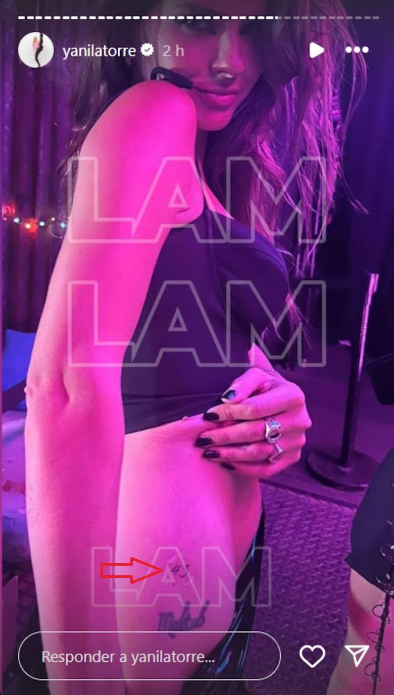 Instagram (@yanilatorre) - China Suárez con tatuaje de Colapinto