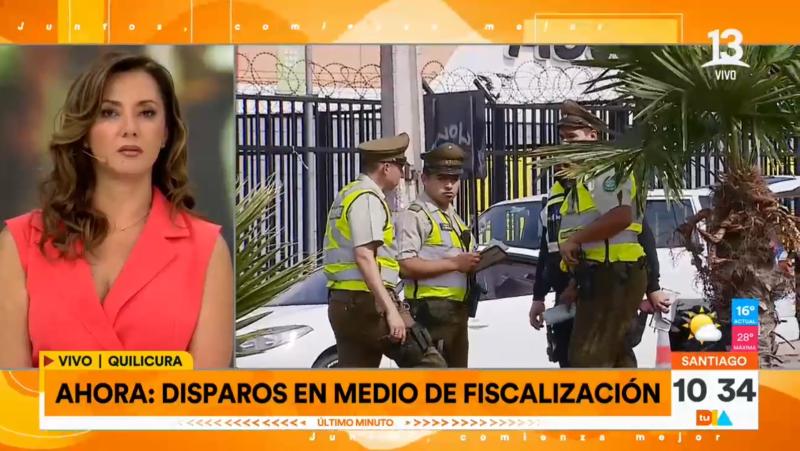 Canal 13 - Disparos en fiscalización en Quilicura
