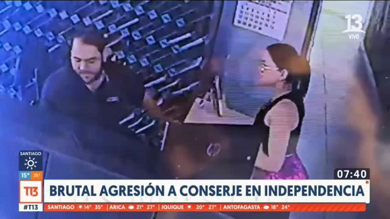 VIDEO | Brutal agresión a conserje en Independencia: Fue golpeado por visitas