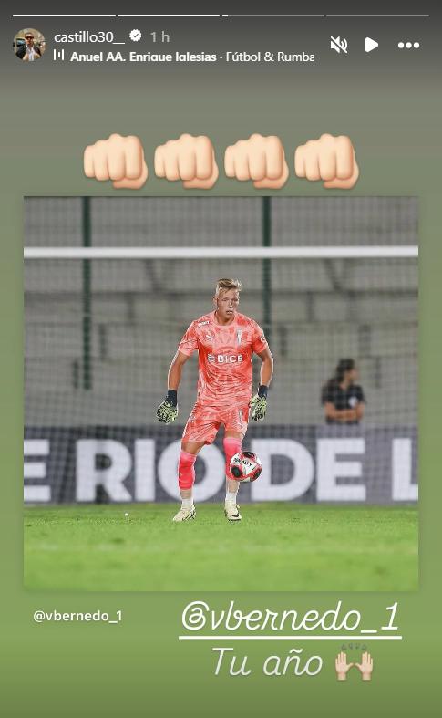 Nicolás Castillo eligió al portero que debe reemplazar a Thomas Gillier - Créditos: Captura Instagram