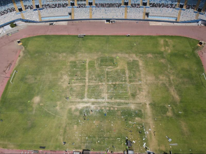 Así está la cancha del Estadio Calvo y Bascuñán tras el Festival de Antogasta - Créditos: @mati_l98