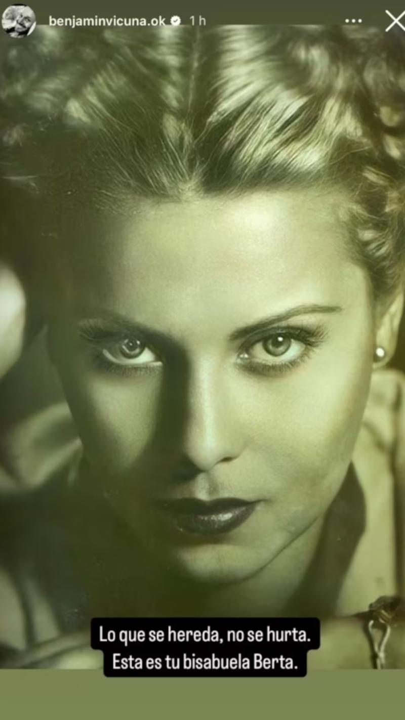 Benjamín Vicuña y el parecido entre su hija y su abuela - Instagram Benjamín Vicuña
