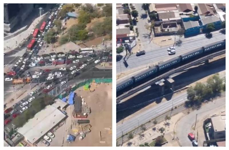 Cedida a T13 - Sobrevuelo en Santiago por corte de luz