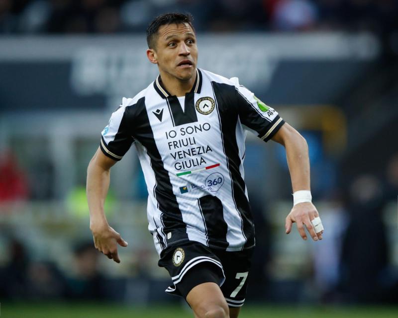 Alexis Sánchez ingresó en Udinese cuando corría el minuto 74 - Créditos: X