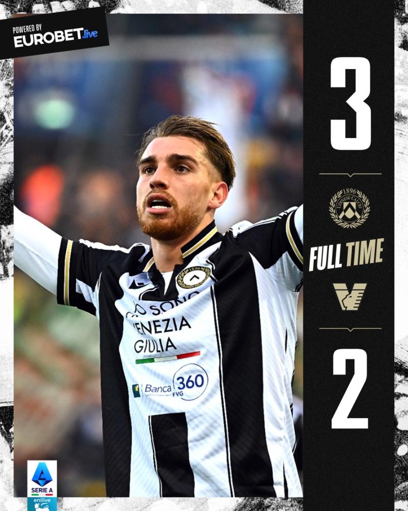 Udinese vuelve al triunfo tras cinco fechas - Creditos: Udinese