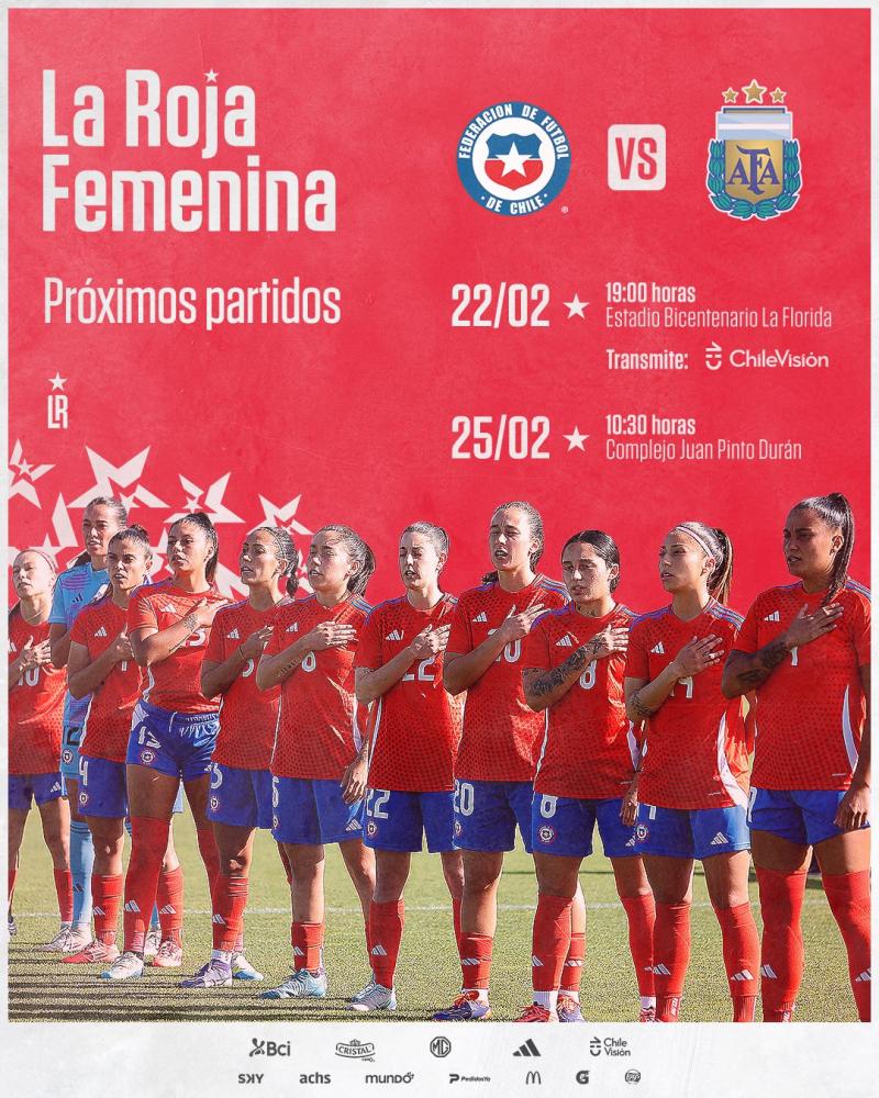 La programación de La Roja Femenina frente a Argentina