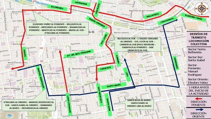 Redes sociales - Corte de tránsito por 'Santiago te Amo'