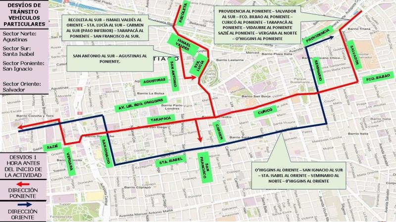 Redes sociales - Corte de tránsito por 'Santiago te Amo'