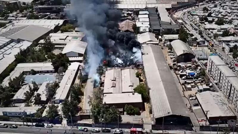 Incendio en San Joaquín - Drone T13