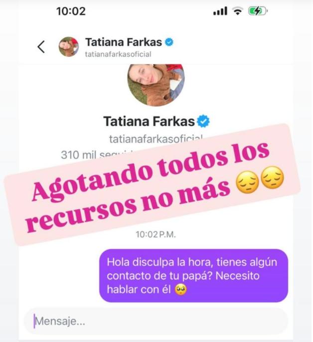 Instagram - Naya Fácil intentó contactar a Farkas para realizar "Gala del Pueblo"