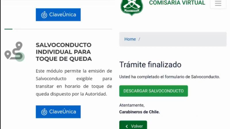 Carabineros - Toque de queda para sectores de La Araucanía: Así puedes solicitar tu salvoconducto en Comisaría Virtual