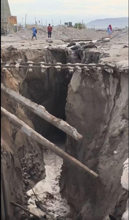 Erosión de la quebrada Caunire cortó tramo del tren Arica-Tacna