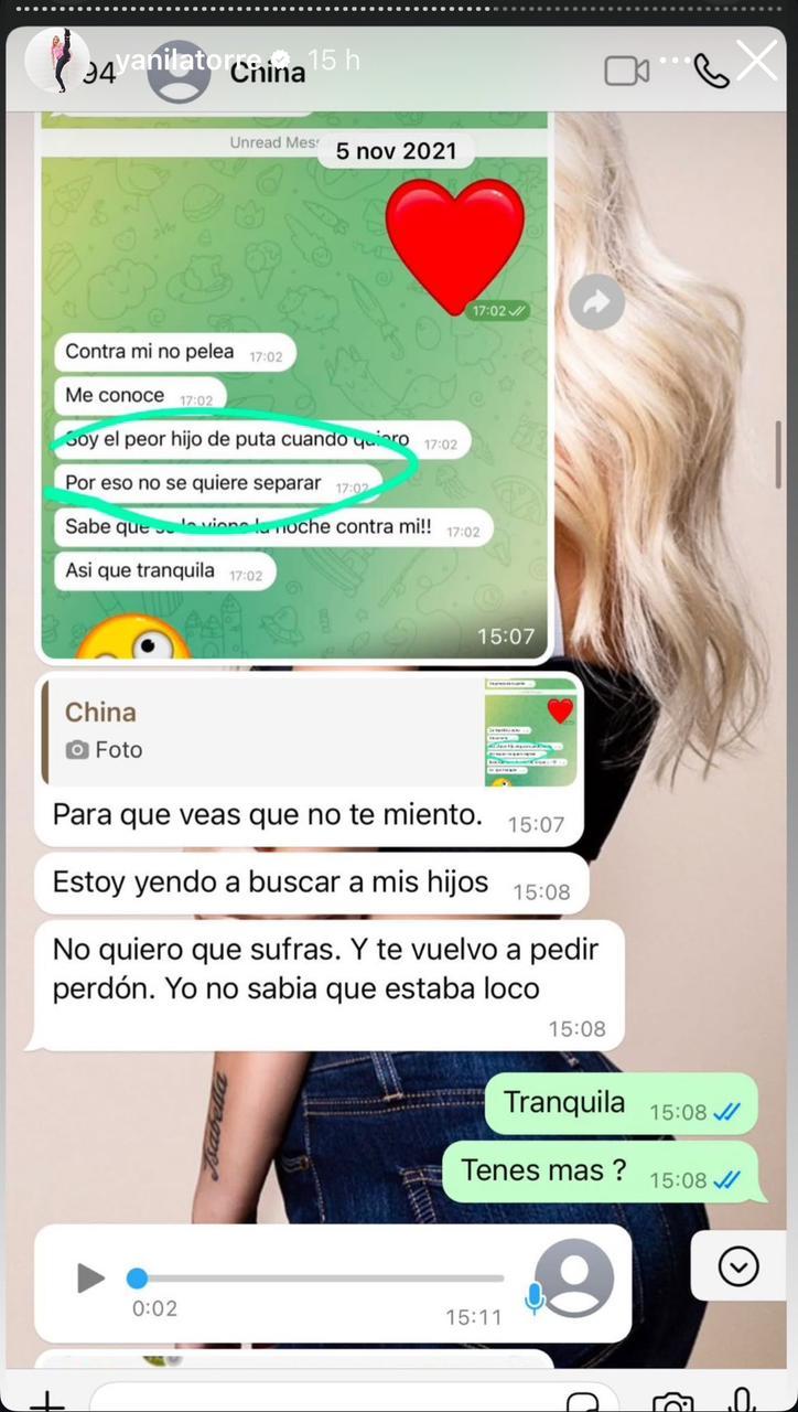 Instagram - Chats entre la China Suárez y Wanda Nara