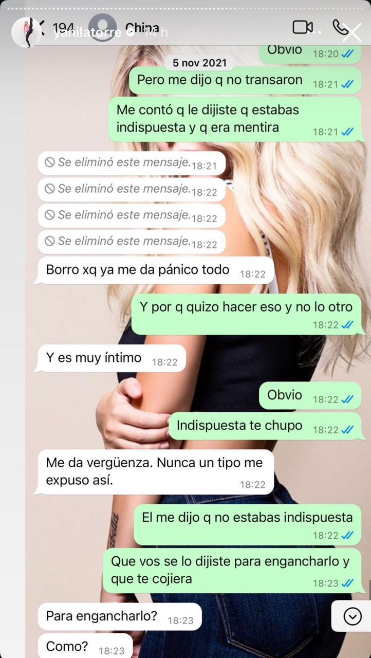 Instagram - Chats entre la China Suárez y Wanda Nara