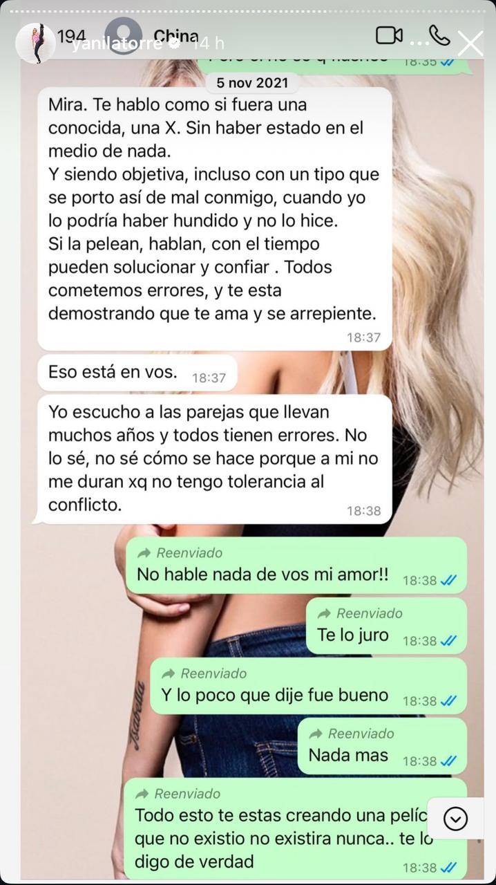 Instagram - Chats entre la China Suárez y Wanda Nara