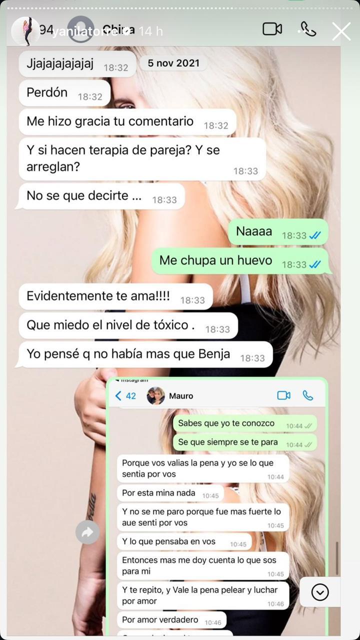 Instagram - Chats entre la China Suárez y Wanda Nara