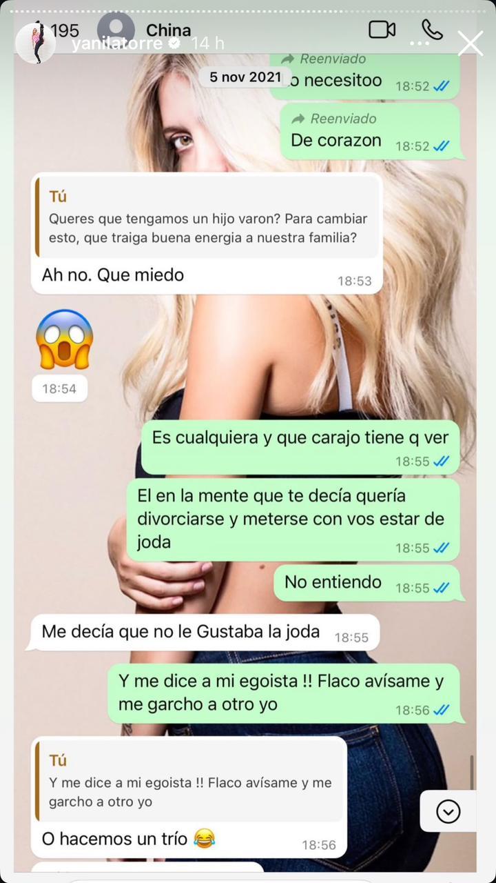 Instagram - Chats entre la China Suárez y Wanda Nara