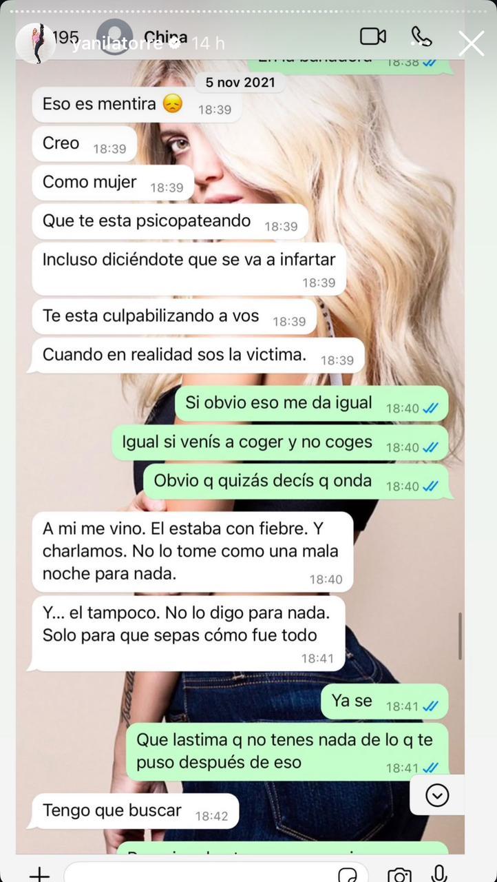 Instagram - Chats entre la China Suárez y Wanda Nara