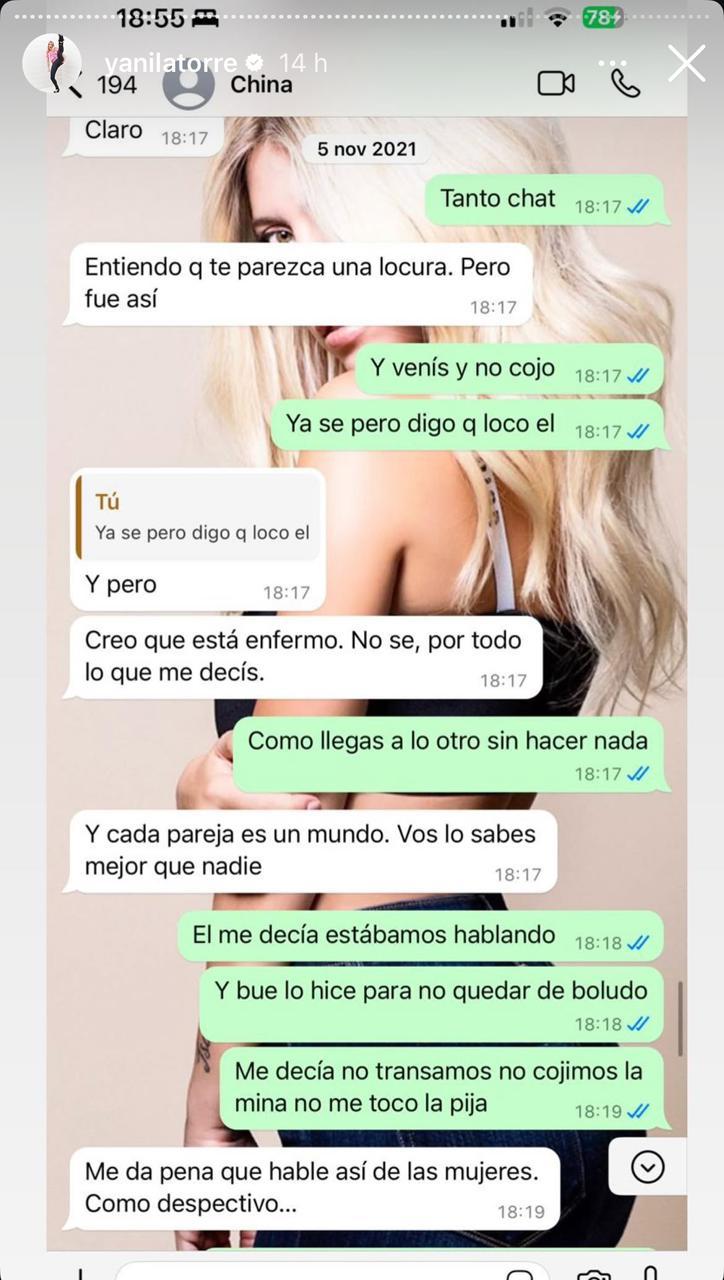 Instagram - Chats entre la China Suárez y Wanda Nara
