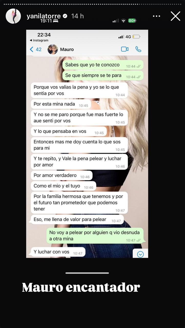 Instagram - Chats entre la China Suárez y Wanda Nara