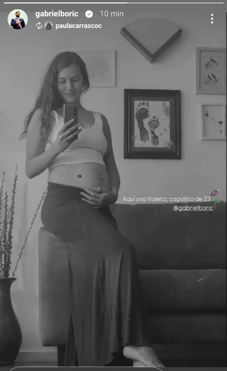 Paula Carrasco y el Presidente Gabriel Boric revelan nombre de su futura hija