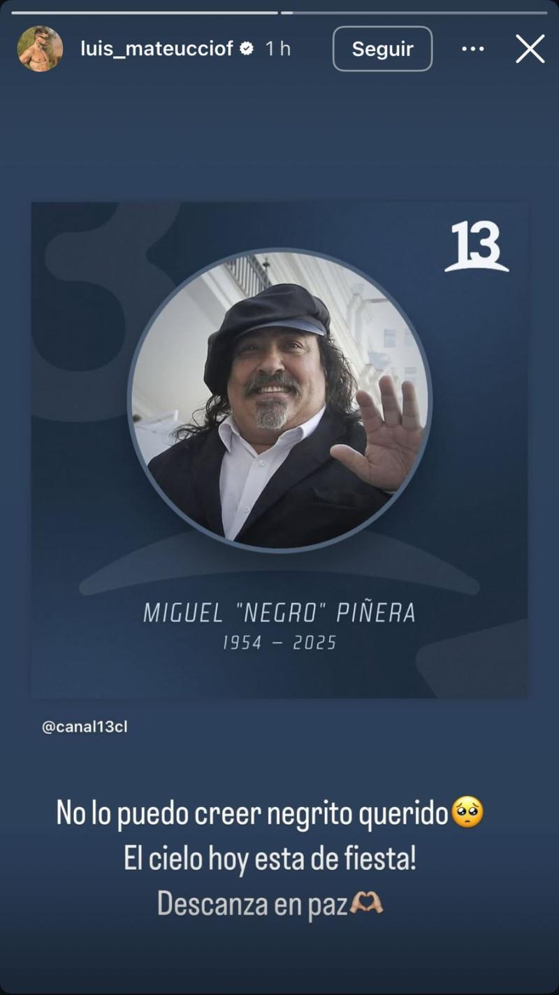 Instagram - Luis Mateucci se despide del Negro Piñera