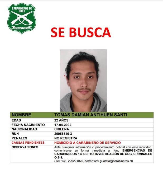 ATON - Prófugo por el crimen de carabineros