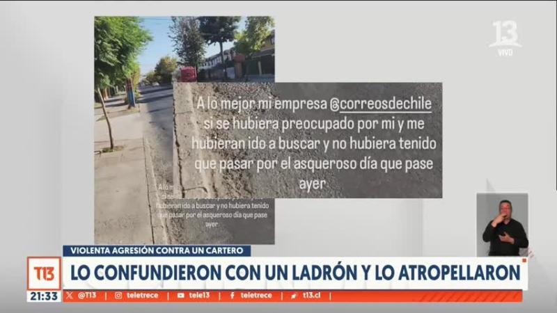 El registro es impactante: un cartero apunta hacia una camioneta y señala que el conductor lo habría amenazado con dispararle