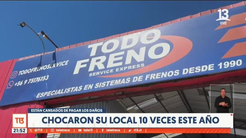 Ni su nombre lo salva: local "Todo Freno" ha sufrido 10 accidentes este 2025