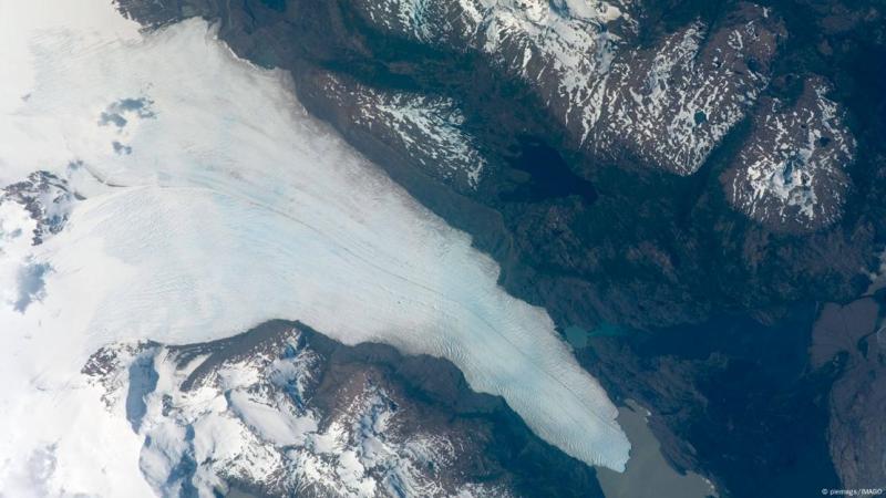Vista aérea del Glaciar Tyndall, situado en el Parque Nacional Torres del Paine, en Chile.
