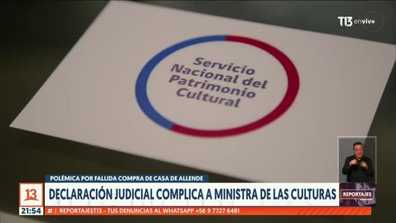 Las declaraciones judiciales que complican a Ministra de las Culturas en fallida compra de casa de Allende