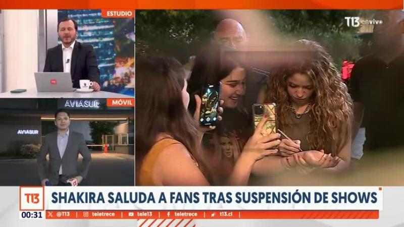 "Gracias por todo el apoyo Chile... Voy a volver": Shakira cantó junto a sus fans fuera del hotel