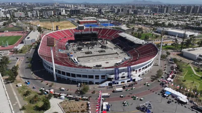 Drone T13 - Así estaba el escenario a sólo horas del concierto de Shakira