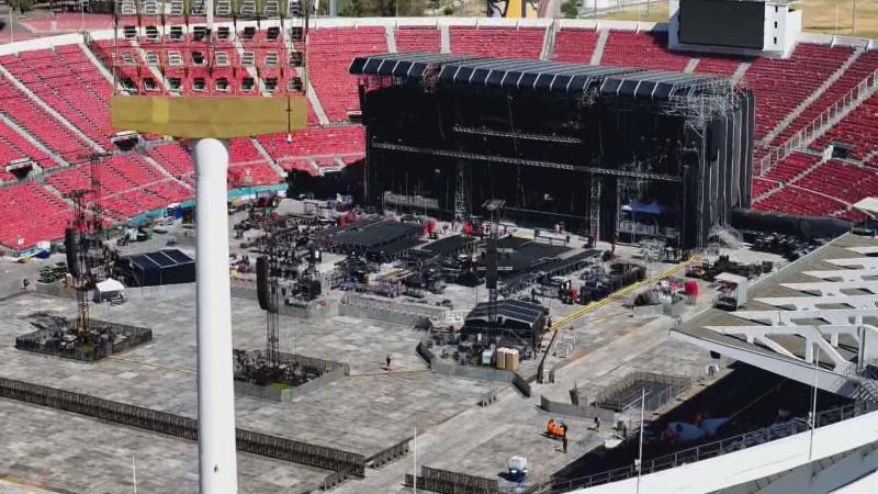 Drone T13 - Así estaba el escenario a sólo horas del concierto de Shakira