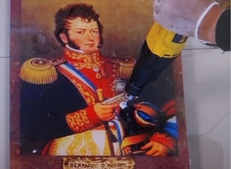 Cuadro de Bernardo O'Higgins con éxtasis - Aduanas