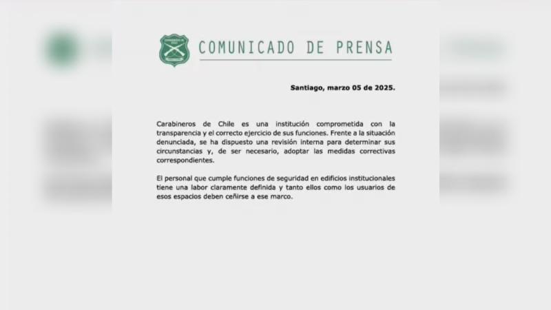 T13 - La respuesta de Carabineros