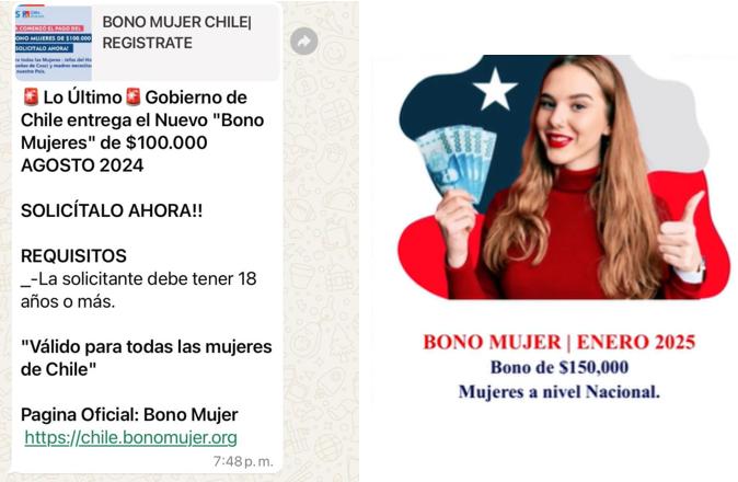 PDI advierte sobre nueva estafa: Falso bono para mujeres busca obtener información personal