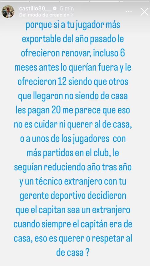 El posteo de Nico Castillo - Créditos: Instagram