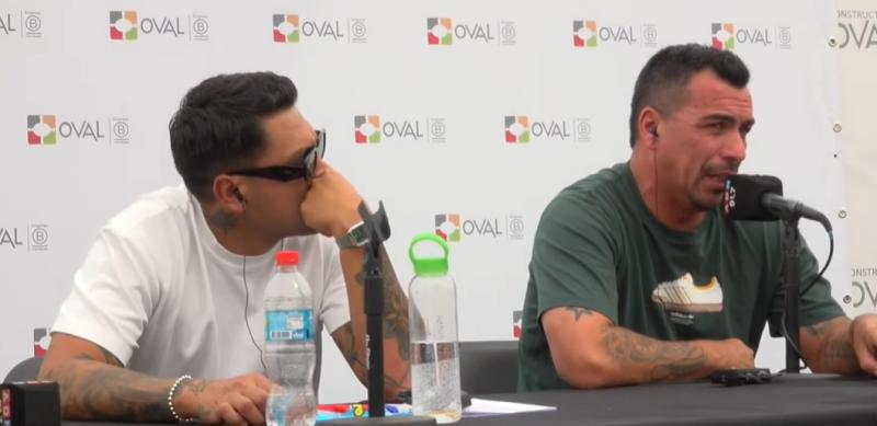 Esteban Paredes y Gonzalo Jara se encontraban en una actividad al momento del fallecimiento de Clavito Godoy - Créditos: Captura Radio ADN