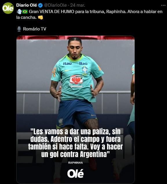 Argentina vs Brasil En Vivo - Créditos: Photosport