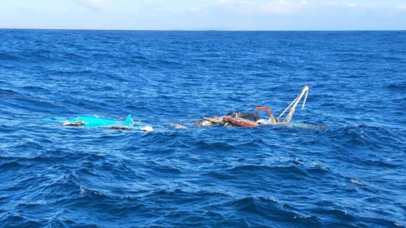 Video muestra los restos de la embarcación donde iban pescadores desaparecidos